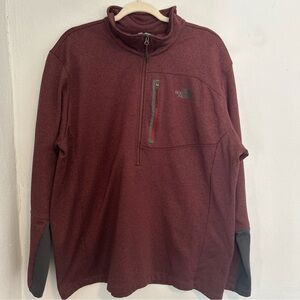 The North Face Maroon Half-Zip Pullover